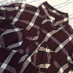 red/maroon abercrombie & fitch flannel